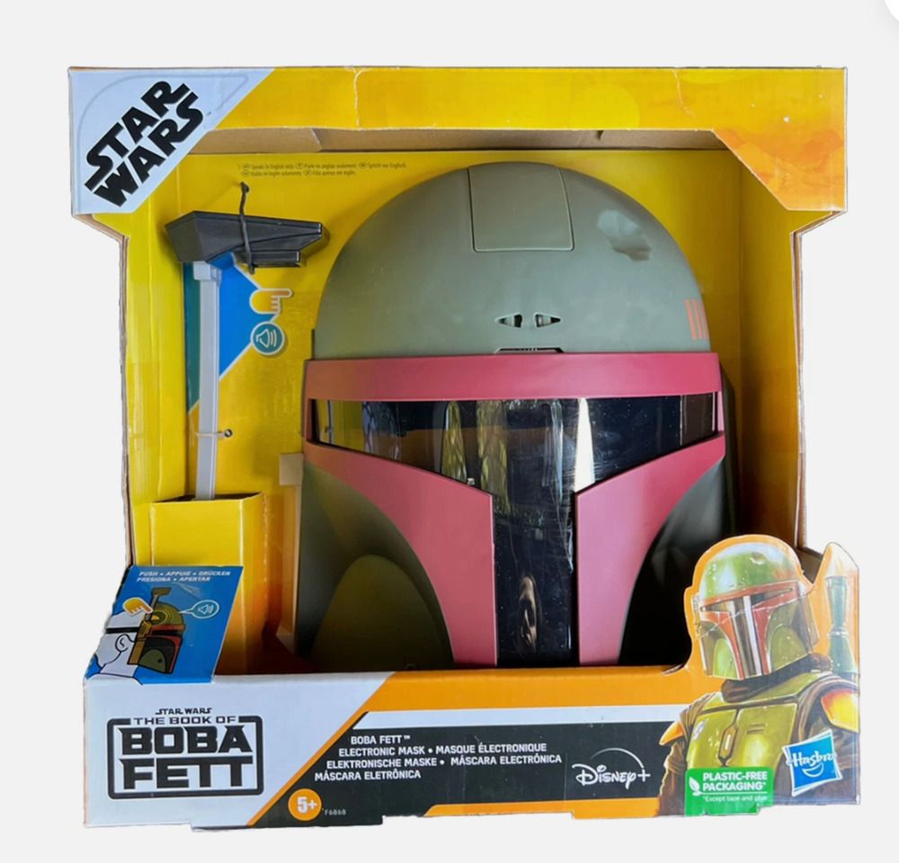 Star Wars Boba Fett Electronic Mask Hasbro Disney NEW Helmet Sound Effects
